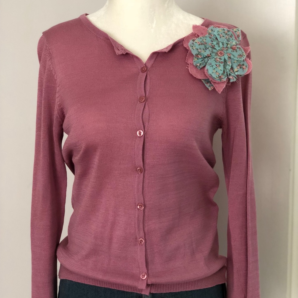 Anthropologie HRW Monogram Cardigan
